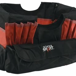 Cheapest 🤩 School Smart Large Caddy Organizer, 16 X 14 X 13-1/2 Inches, 43 Pockets, Black/Red 🧨