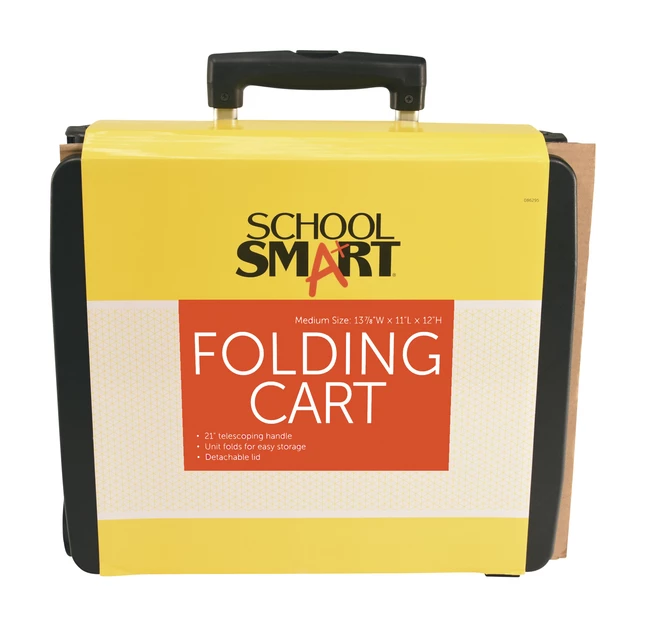 Brand new ๐ School Smart Folding Storage Cart, Medium, 13-7/8 W X 11 L X 12 H Inches, Black ๐