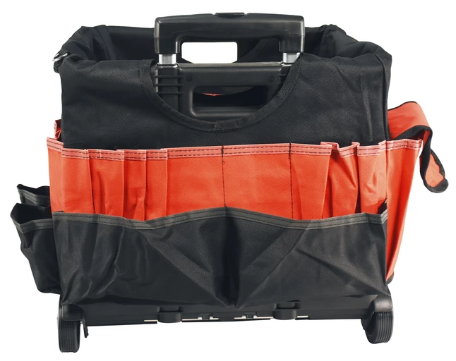 Discount ๐ School Smart Folding Storage Cart With Caddy, Medium, 13-7/8 X 11 X 12 Inches, Black/Red ๐ - Image 2