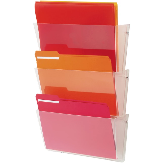 Discount โจ Deflect-O Deflecto Unbreakable DocuPockets, 14-1/2 X 3 X 6-1/2 Inches, Clear, Pack Of 3 ๐ฏ - Image 3