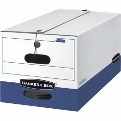Buy 👏 Bankers Box File Storage, Letter Size, 12 X 24 X 10 Inches, White/Blue, Pack Of 12 😍