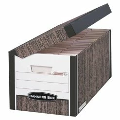New ⌛ Bankers Box Systematic File Storage, Letter/Legal Size, 12-1/8 X 15 X 10 Inches, Woodgrain, Pack Of 12 😍