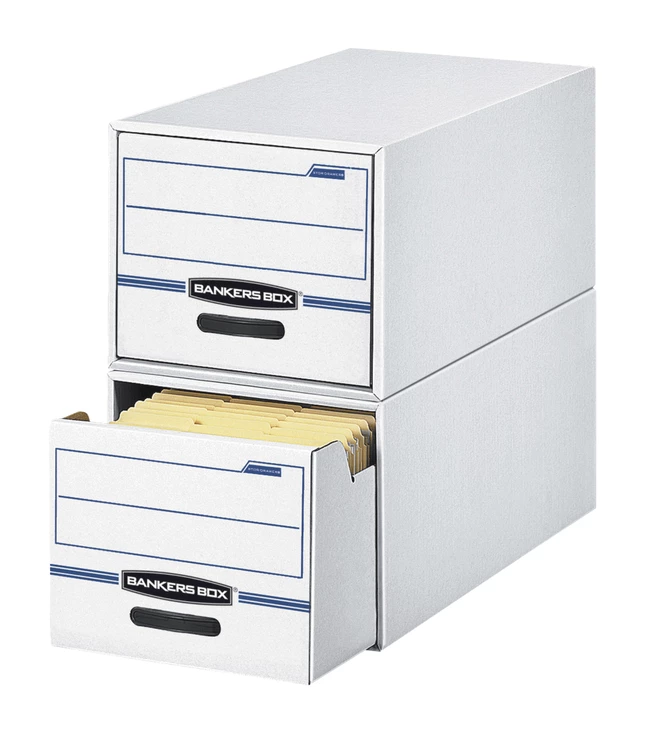 Outlet โค๏ธ Bankers Box Storage Drawer, Legal Size, White/Blue, Pack Of 6 ๐งจ