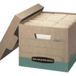 Cheapest ❤️ Bankers Box R-Kive Storage Box, 12 X 15 X 10 Inches, Kraft/Green, Pack Of 12 😀