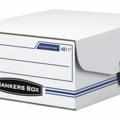 Coupon 🔥 Bankers Box Liberty Binder-Pak Binder Storage Box, Letter Size, White And Blue 😀