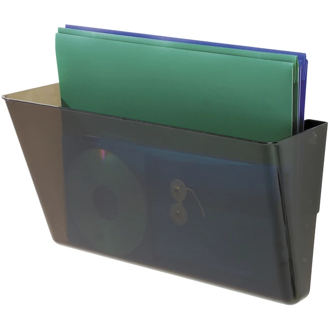 Buy ๐ฅ Deflect-O Deflecto 1-Compartment Stackable Wall Pocket With Mounting Hardware, Letter, 13 In W X 4 In D X 7 In H, Smoke โ๏ธ