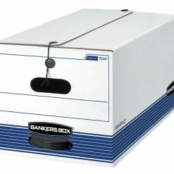 Deals ✨ Bankers Box Liberty Plus File Storage Box, Letter Size, 10 X 12 X 24 Inches, White/Blue, Pack Of 12 🔥