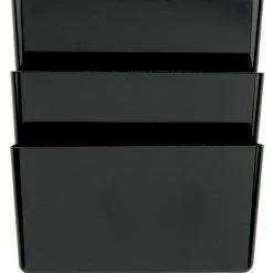 Outlet 🧨 Officemate Plastic Recycled Wall File, 13 X 4-1/8 X 14-1/2 Inches, Black, Pack Of 3 💯