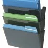 Flash Sale 😍 Deflect-O Deflecto EZ-Link Recycled 3 Pocket DocuPocket Wall File, Letter Size, Black, Pack Of 3 🎁