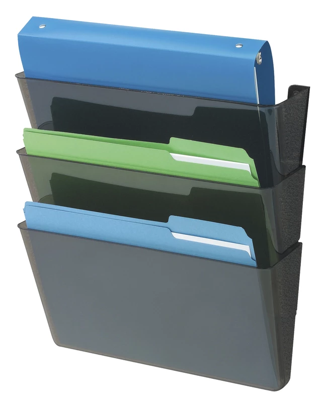 Flash Sale ๐ Deflect-O Deflecto EZ-Link Recycled 3 Pocket DocuPocket Wall File, Letter Size, Black, Pack Of 3 ๐