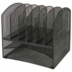 Outlet ✔️ LORELL Horizontal/Vertical Mesh Desktop Organizer, 13-1/2 X 11-1/4 X 13-1/8 In, Black ⌛