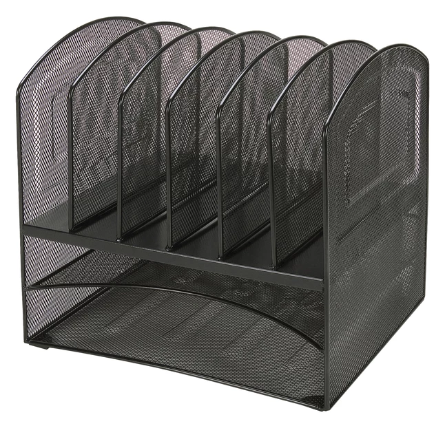 Outlet ✔️ LORELL Horizontal/Vertical Mesh Desktop Organizer, 13-1/2 X 11-1/4 X 13-1/8 In, Black ⌛