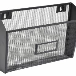 Brand new 🥰 LORELL Steel Single Wall Mesh/Wire Pocket, 12-5/8 X 4-3/4 X 6-5/8 Inches, Black 👍