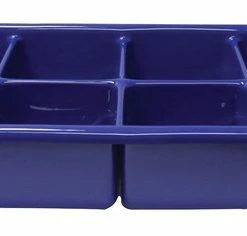 Promo 🛒 Shirley K's Storage Tray, 8 Compartment, 19 X 9-1/2 X 3-1/2 Inches, Blue 🎁