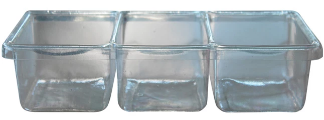 Promo ๐คฉ Shirley K's Storage Tray, 3 Compartment, 10-1/2 X 5-1/2 X 2-1/2 Inches, Clear โ