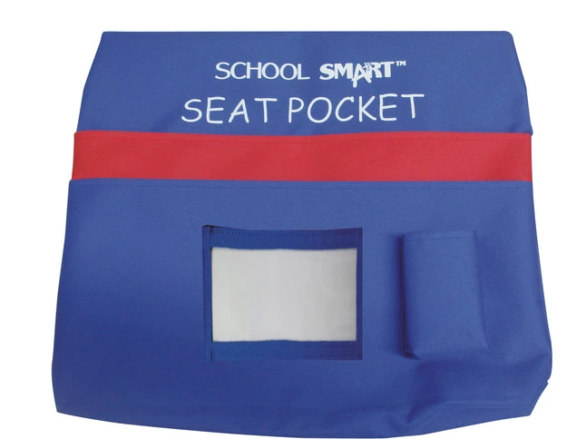 Flash Sale 🌟 School Smart Seat Pocket, 13 L X 14-1/2 W Inches, Blue 😀