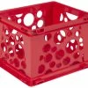 Hot Sale 💯 Storex Mini Stackable Storage Crate, 9 X 7-3/4 X 6 Inches, Red 👍
