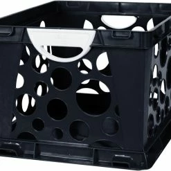 New ⌛ Storex 2-Color Large Crate With Handles, Black/White 🔥