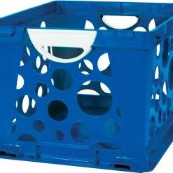 Hot Sale 🌟 Storex 2-Color Large Crate With Handles, Blue/White 🧨