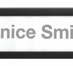Best Sale 🎉 LORELL Recycled Cubicle Nameplate Plastic, Black 🧨