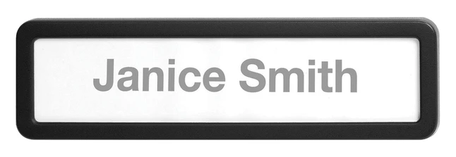 Best Sale ๐ LORELL Recycled Cubicle Nameplate Plastic, Black ๐งจ