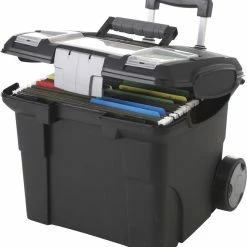 Cheap 🛒 Storex Premium File Cart, 16 X 15 X 14-1/4 Inches, Black 👍