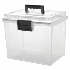 Cheapest 💯 Iris WeatherTight Portable File Box, 14 X 11-1/8 X 11 Inches, 19 Quart, Clear ✨