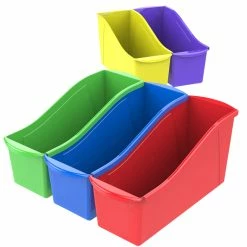 Wholesale ⌛ Storex Large Interlocking Book Bin, 14-1/4 X 5-1/4 X 7 Inches, Assorted Colors, Set Of 5 😉