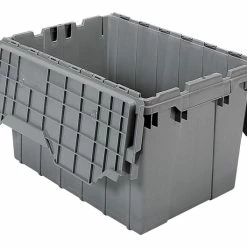 Budget 🔥 Akro-Mils Attached Lid Storage Container, 12 Gal, Each, Gray 🌟
