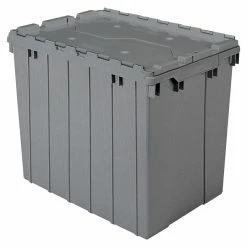 Coupon ⭐ Akro-Mils Attached Lid Storage Container, 17 Gal., Gray, Case Of 3 🔥