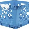 Cheapest 👏 Storex Crate With Handle, Blue/White, Pack Of 3 ⌛