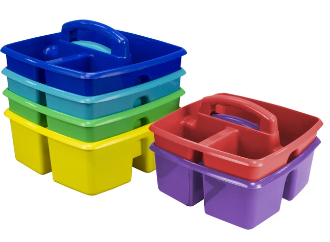 Hot Sale ๐ฅ Storex Supplies Caddy Storage Tub, 3 Compartments, Assorted Colors โค๏ธ