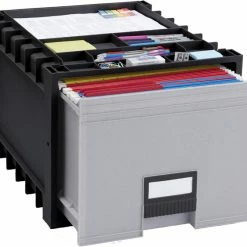 Coupon 🤩 Storex Archive Drawers, 14-1/4 X 18 X 12-1/4 Inches, Black And Gray ⌛