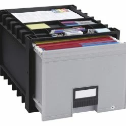 Best Sale 🎉 Storex Archive File Storage Drawer, Letter/Legal, 14-1/4 X 18 X 11-1/2 Inches, Black/Gray ✨