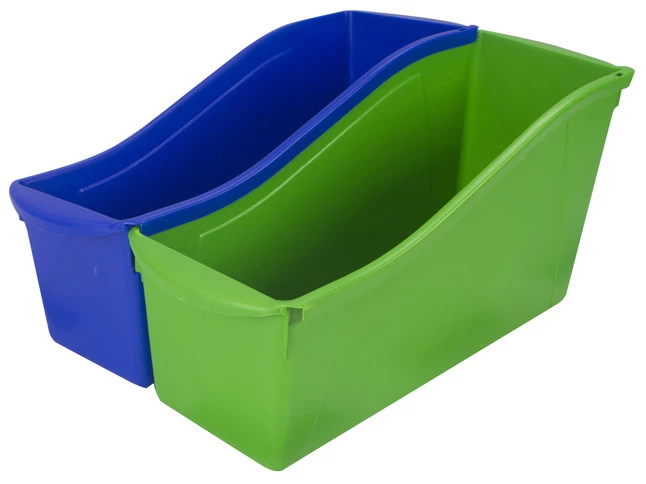 Best Sale 👍 Storex Large Interlocking Book Bin, 14-1/4 X 5-1/4 X 7 Inches, Assorted Colors, Set Of 30 😀 - Image 3