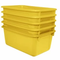 New 😉 School Smart Storage Tray, 7-7/8 X 12-1/4 X 5-3/8 Inches, Yellow, Pack Of 5 ❤️