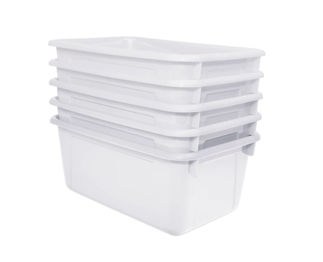 Discount ๐ School Smart Storage Tray, 7-7/8 X 12-1/4 X 5-3/8 Inches, White, Pack Of 5 ๐คฉ