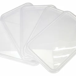 Cheapest 🥰 School Smart Tote Lids, 8 X 12-3/8 Inches, Translucent, Pack Of 5 🥰