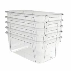 Wholesale 💯 School Smart Storage Trays, 7-7/8 X 12-1/4 X 5-3/8 Inches, Clear, Pack Of 5 👍