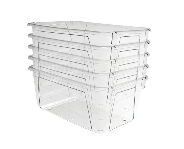 Wholesale ๐ฏ School Smart Storage Trays, 7-7/8 X 12-1/4 X 5-3/8 Inches, Clear, Pack Of 5 ๐