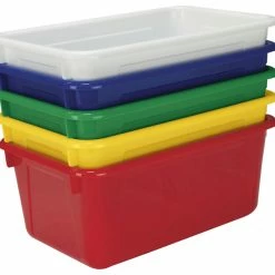 Outlet ⭐ School Smart Storage Tray, 7-7/8 X 12-1/4 X 5-3/8 Inches, Assorted, Set Of 5 ⭐