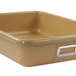 Hot Sale ✔️ Shirley K's Storage Tote, 16-3/8 X 13-1/8 X 3-1/2 Inches, Tan 🎉