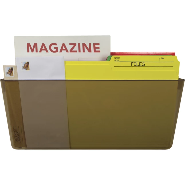 Wholesale 🎉 Storex Wall File, Stackable, Letter, 4 W X 13 L X 7 Inches H, Smoke 💯