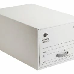 Promo ❤️ Business Source Stackable Storage Drawer, Legal Size, White, Pack Of 6 🎉