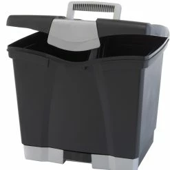 Deals ❤️ Storex Portable File Box With Drawer, 14-1/3 X 11-1/2 X 13 Inches, Black 👍