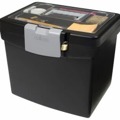 Coupon 🎁 Storex File Storage Box With XL Storage Lid, 11 X 13-1/2 X 11 Inches, Black/Grey 😀