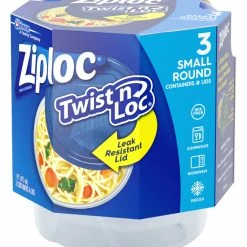 Cheap ⭐ Ziploc Twist 'n Loc Round Storage Container, Small, 1 Pint, Pack Of 18 🧨