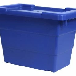 Coupon 👍 Shirley K's Cross Stack Tubs With Lids, 25 X 15-1/2 X 8-3/4 Inches, Blue, Pack Of 6 ❤️