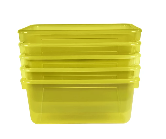 Outlet ๐งจ School Smart Storage Tray, 7-7/8 X 12-1/4 X 5-3/8 Inches, Translucent Yellow, Pack Of 5 ๐