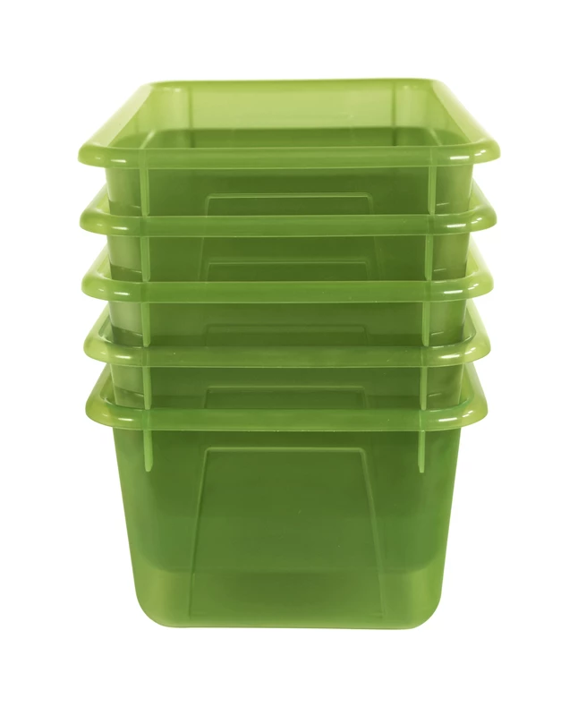 Brand new ๐ School Smart Storage Tray, 7-7/8 X 12-1/4 X 5-3/8 Inches, Translucent Green, Pack Of 5 ๐ฅฐ - Image 3